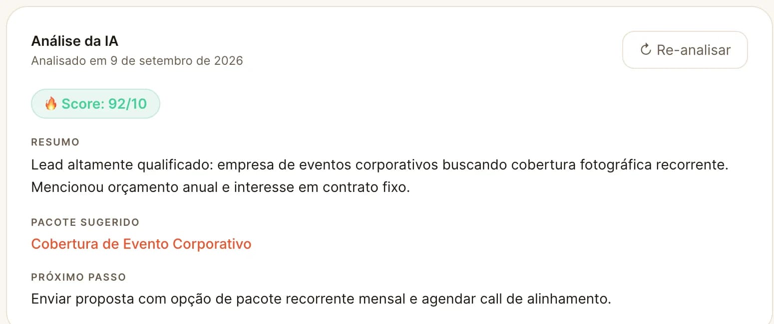 A IA já qualificou o lead antes de você abrir o app